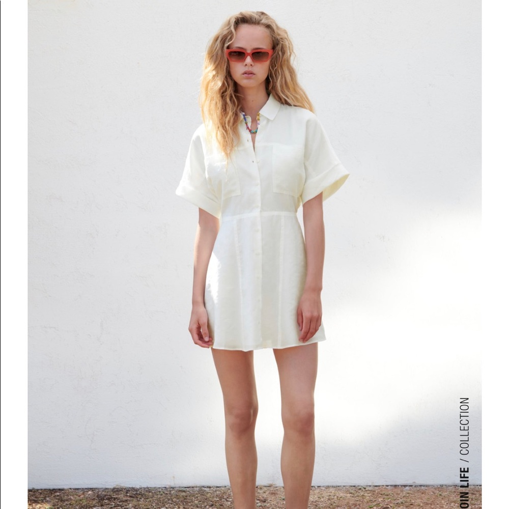 NWT Zara White Shirt Dress